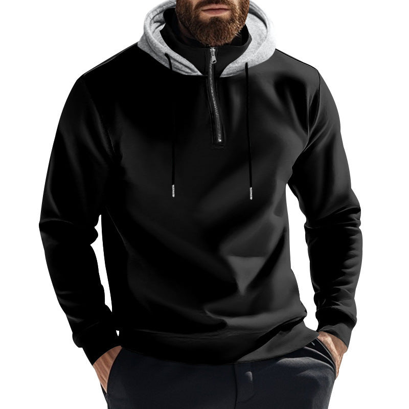 Men's sporty hoodie with half-zip and breathable material Skorter