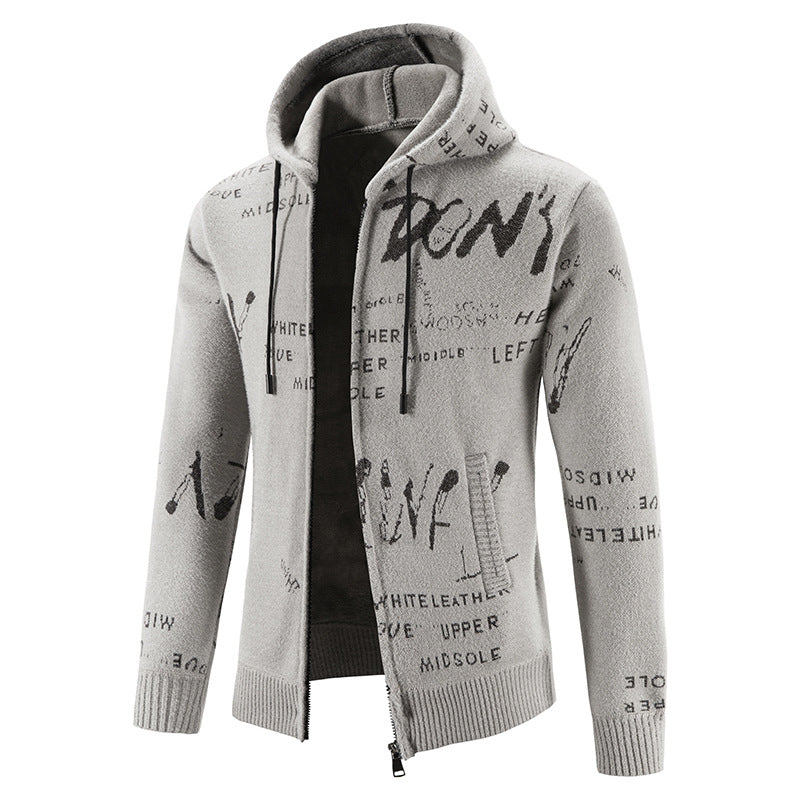 Men's stylish hoodie jacket with creative print Skorter
