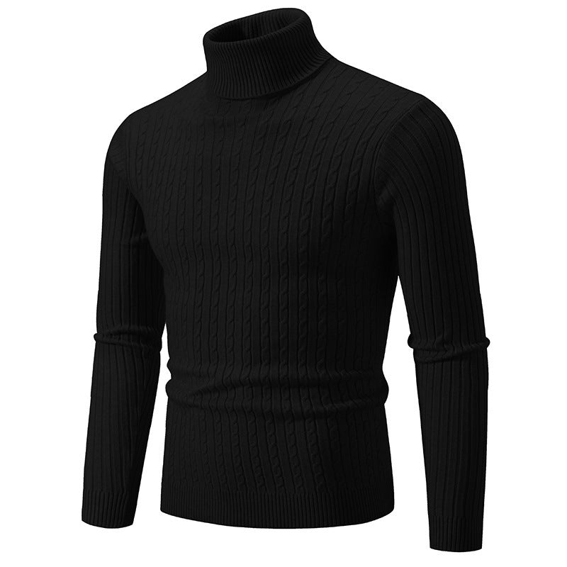 Men's turtleneck sweater with textured knit pattern Skorter