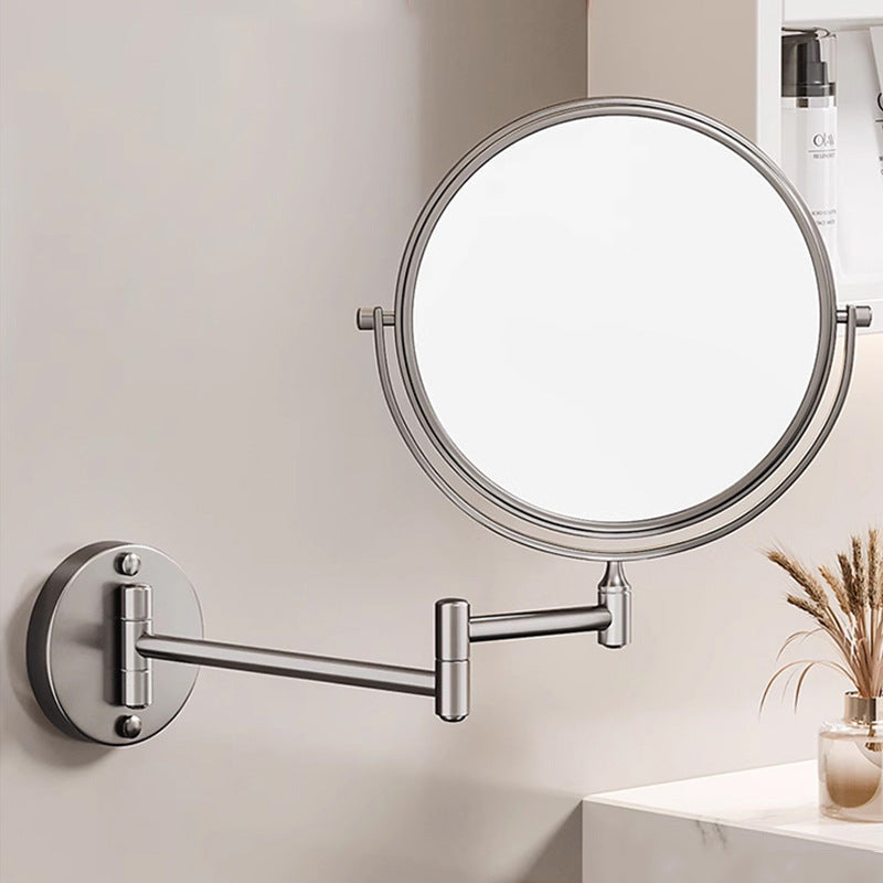 Skorter | Rechargeable Wall Mounted Shaving Mirror | 360° Rotation. 1X/10X Magnification & Adjustable LED Lighting for Bathroom Use