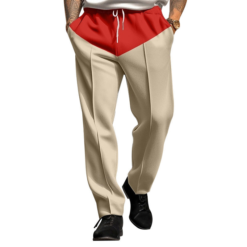 Men's sporty jogging pants with contrast details and adjustable drawstring Skorter
