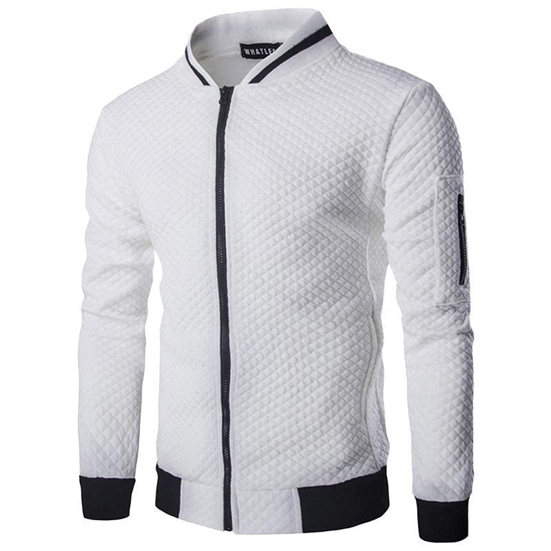 Men's quilted bomber jacket with high-quality material and practical zipper Skorter