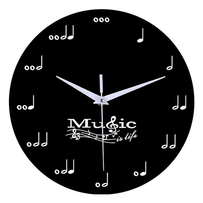 Skorter | Music notes wall decoration quiet round clock