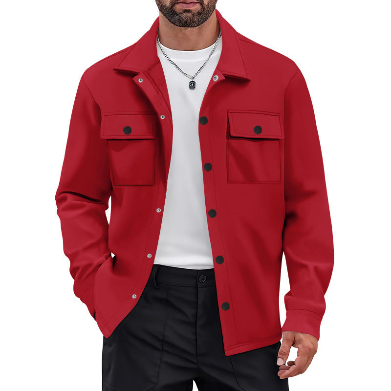 Men's Utility Jacket with Modern Pockets and Comfortable Fit Skorter