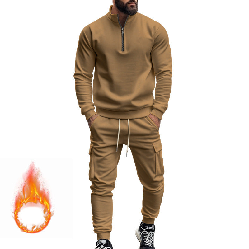 Men's sporty tracksuit with higher collar and practical pockets Skorter