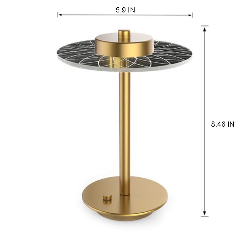 Skorter | Cordless Rechargeable LED Crystal Disc Table Lamp