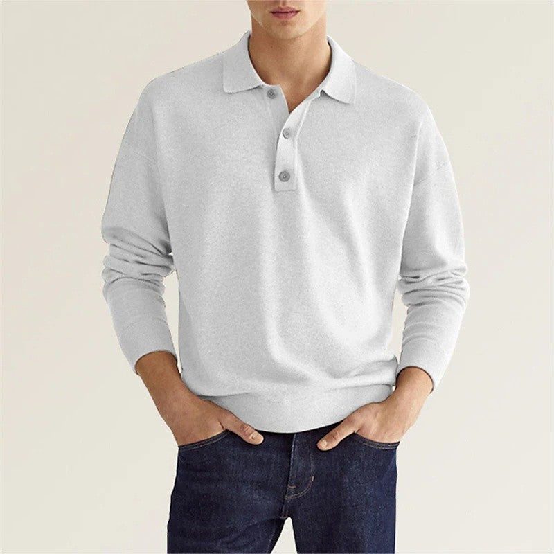 Men's sweater with modern polo collar and comfortable fit Skorter