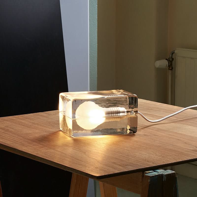 Skorter | Glass Block Table Lamp with G9 Socket