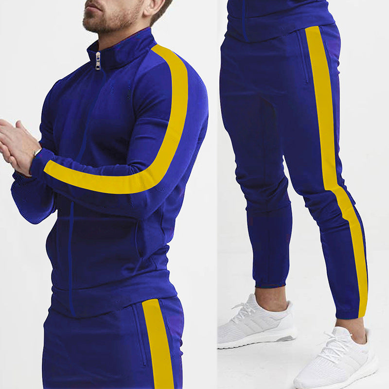 Men's sporty tracksuit with high collar and side zip pockets Skorter