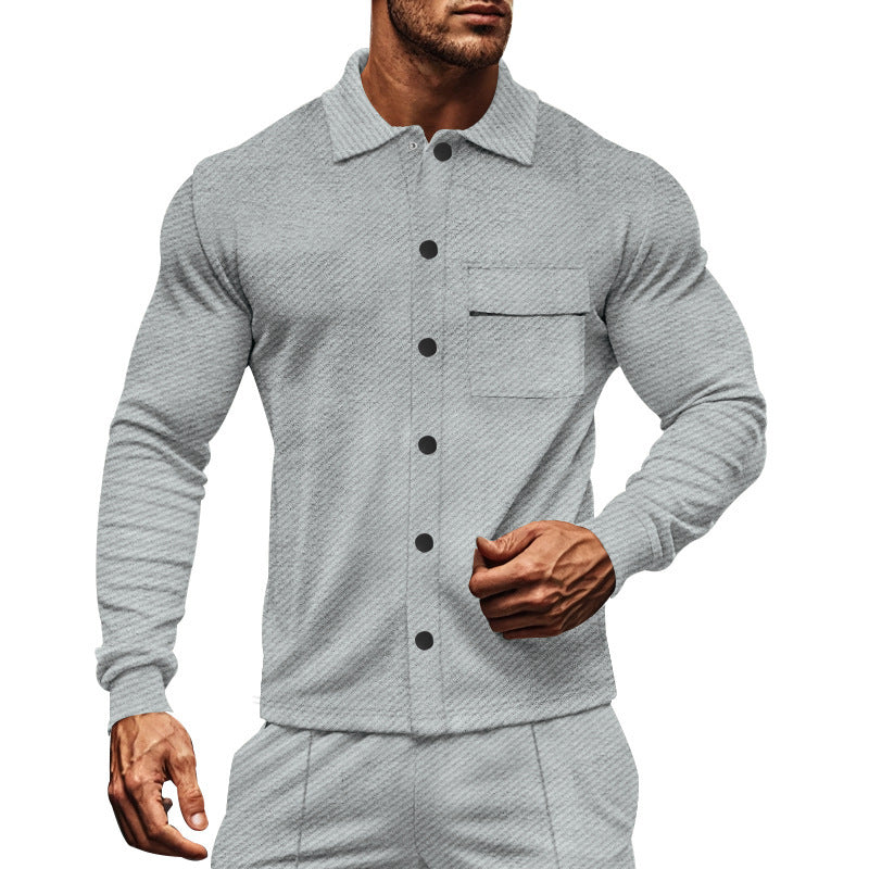 Men's men's jacket made of comfortable fabric with modern button details and chest pocket Skorter