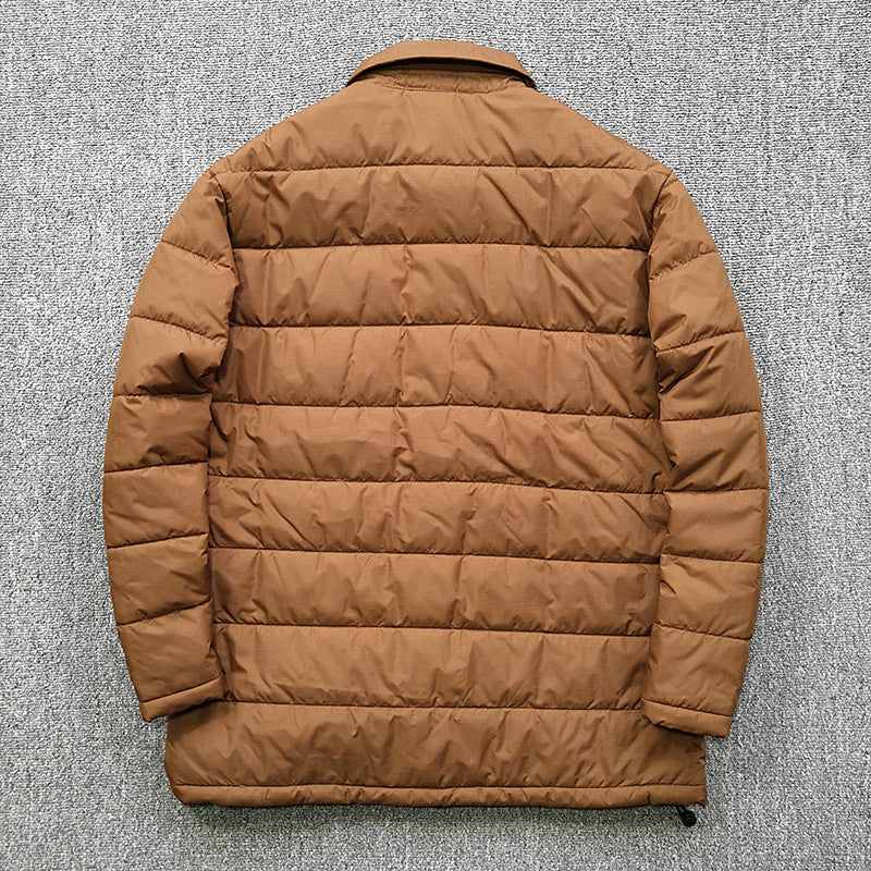 Men's quilted overshirt jacket with practical flap pockets and sturdy collar Skorter