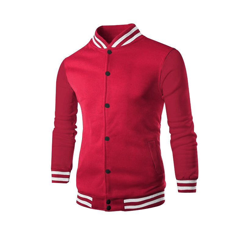 Men's Sporty College Jacket with Fashionable Collar Skorter