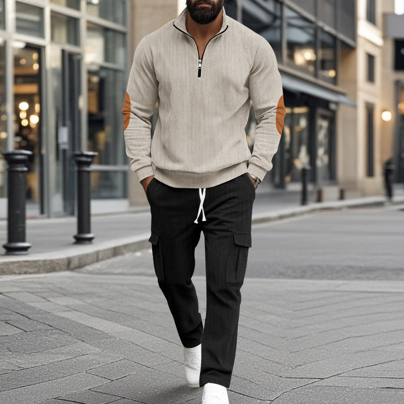 Men's sporty leisure set with zipper and practical pockets Skorter