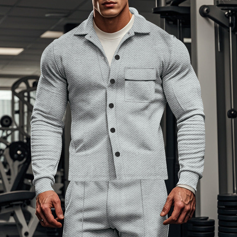 Men's men's jacket made of comfortable fabric with modern button details and chest pocket Skorter