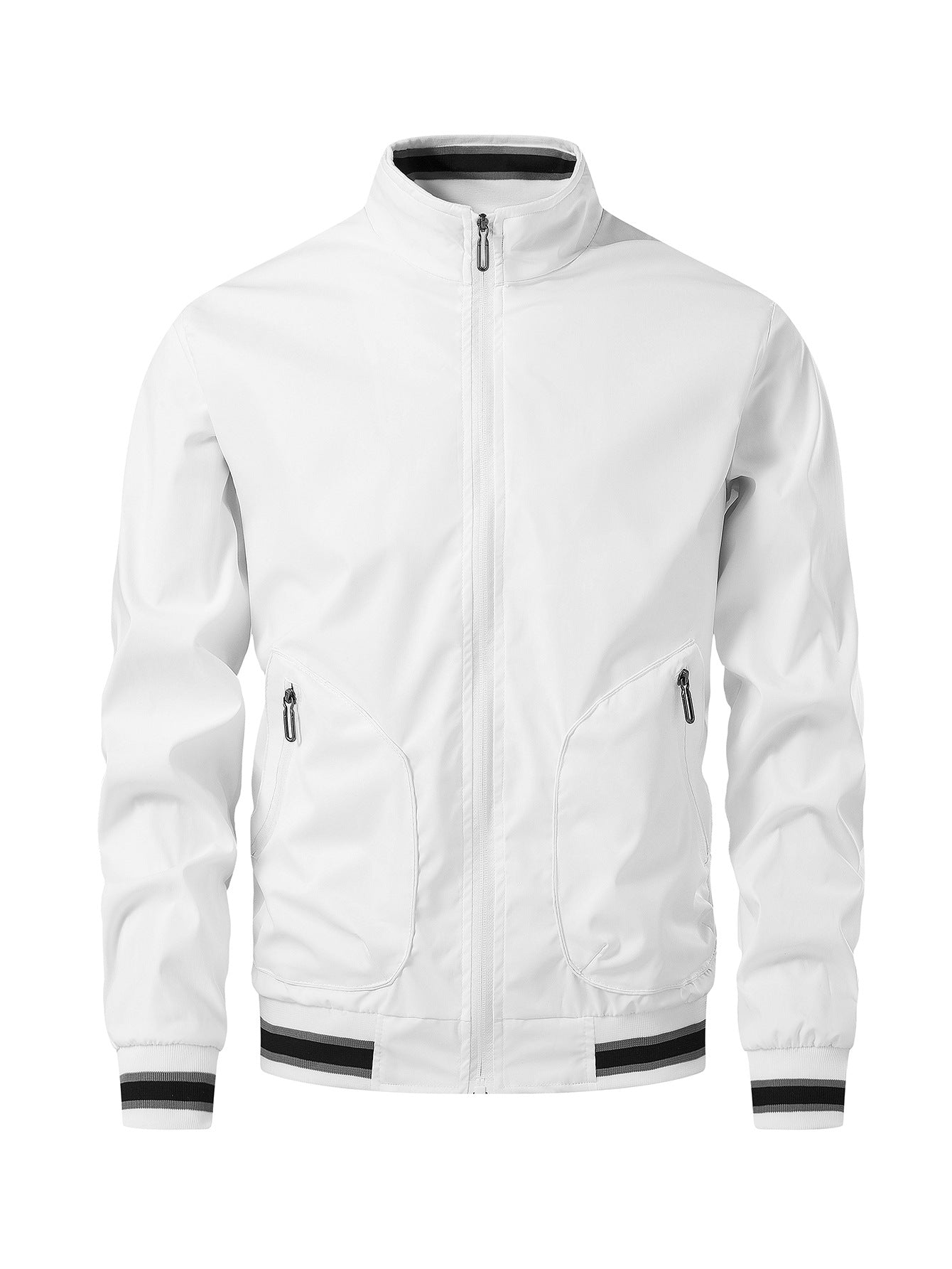 Men's sporty transitional jacket with high collar and practical zip pockets Skorter