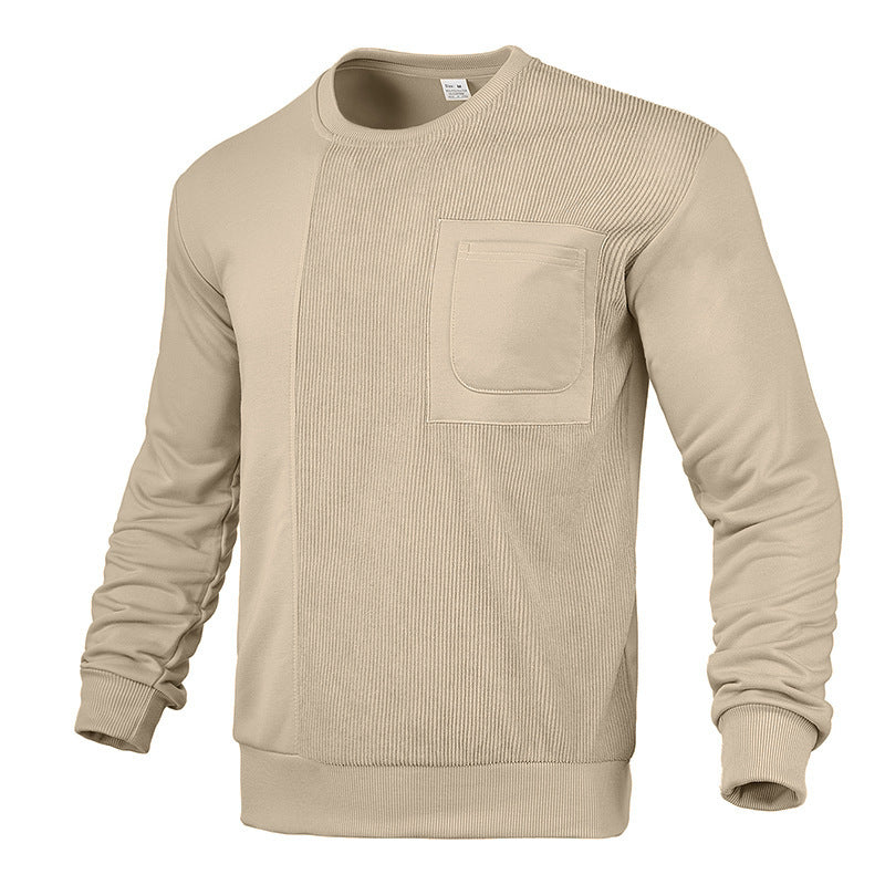 Men's stylish sweatshirt with innovative texture and practical chest pocket Skorter