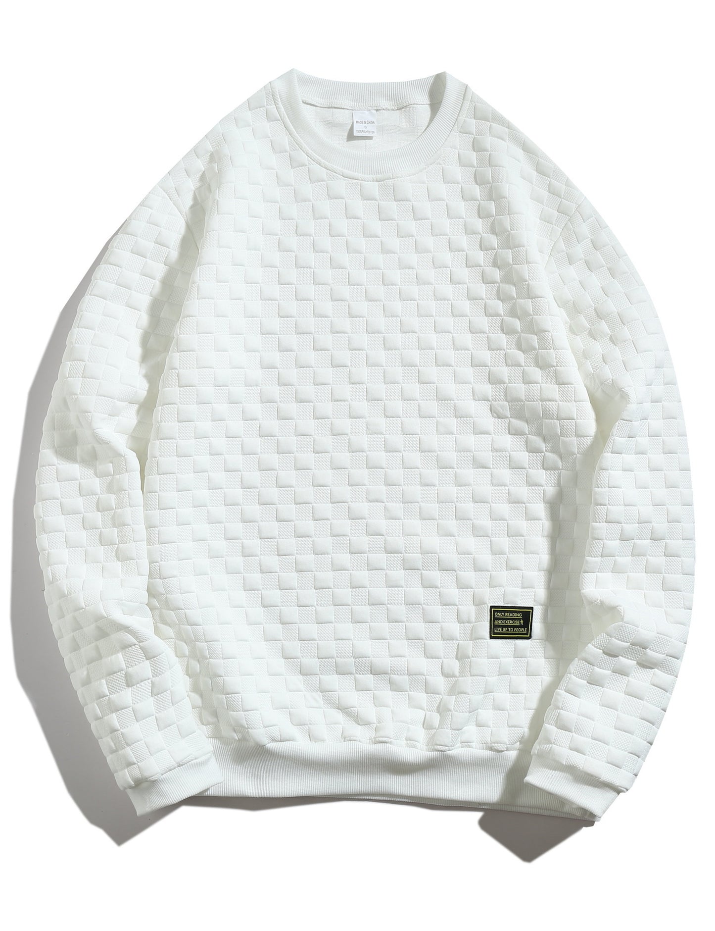 Men's sweatshirt with textured design and modern round neckline Skorter