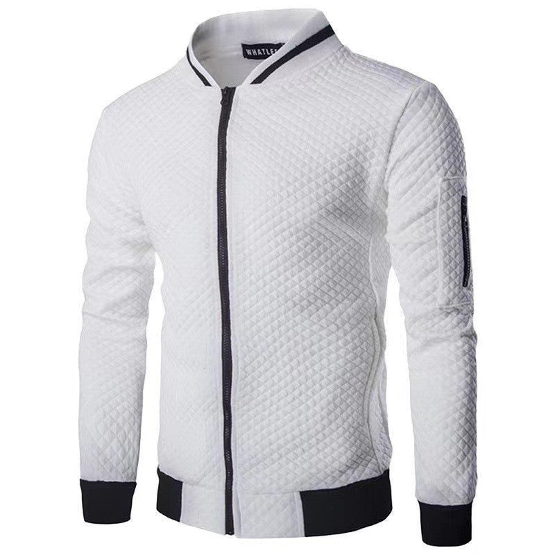 Men's sporty quilted jacket with modern zipper and side pockets Skorter