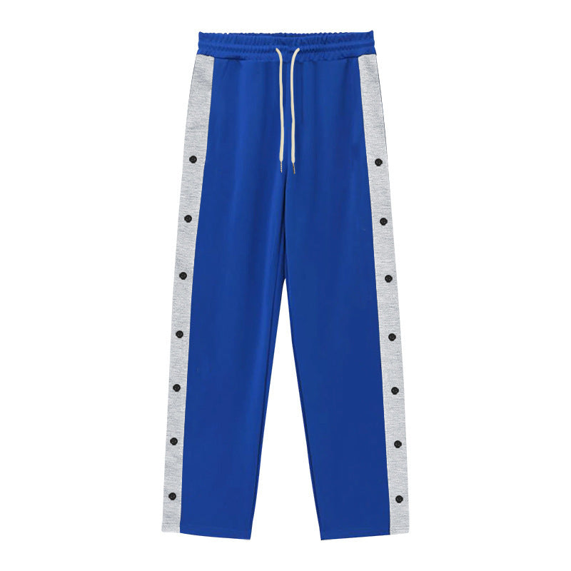 Men's sporty training pants with button design and elastic waistband Skorter