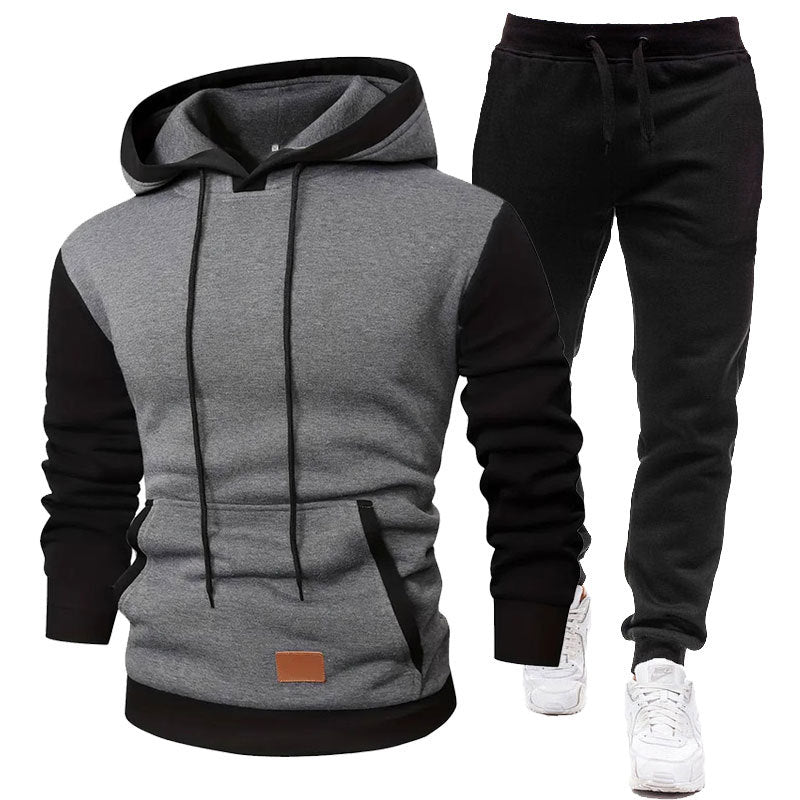 Men's Sporty Hoodie and Jogging Pants Set Skorter