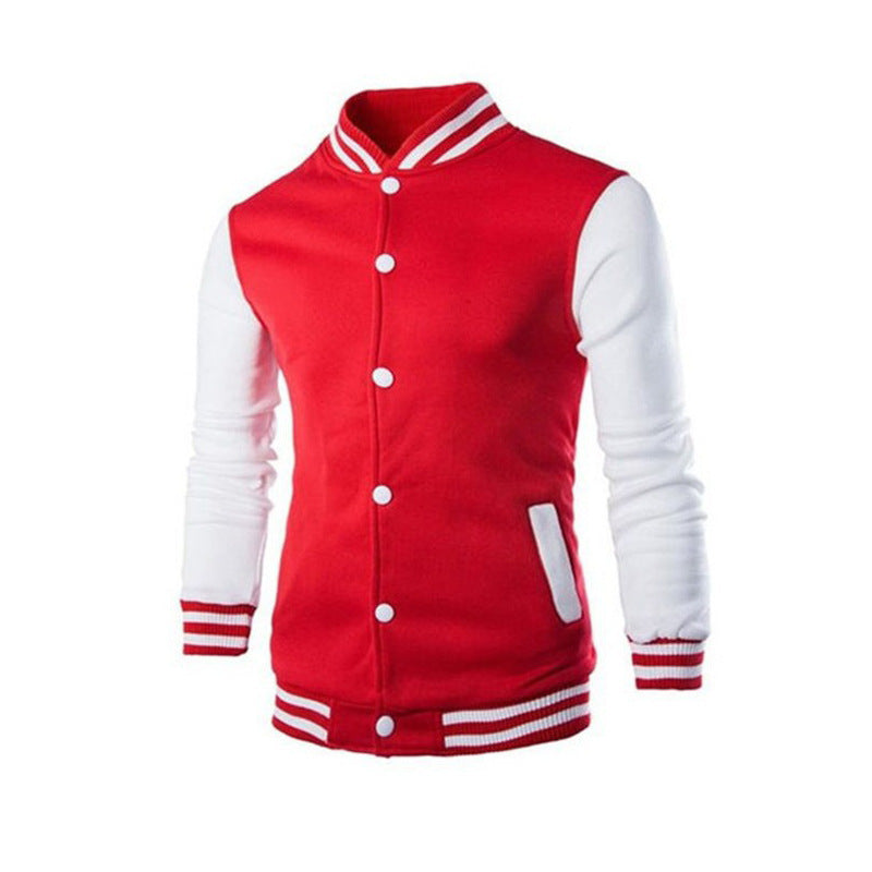 Men's sporty college jacket with contrasting sleeves and comfortable fit Skorter