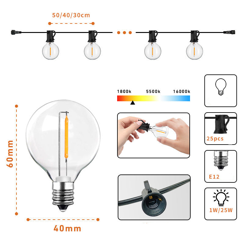 Skorter | Elegant Solar Bulb String Lights