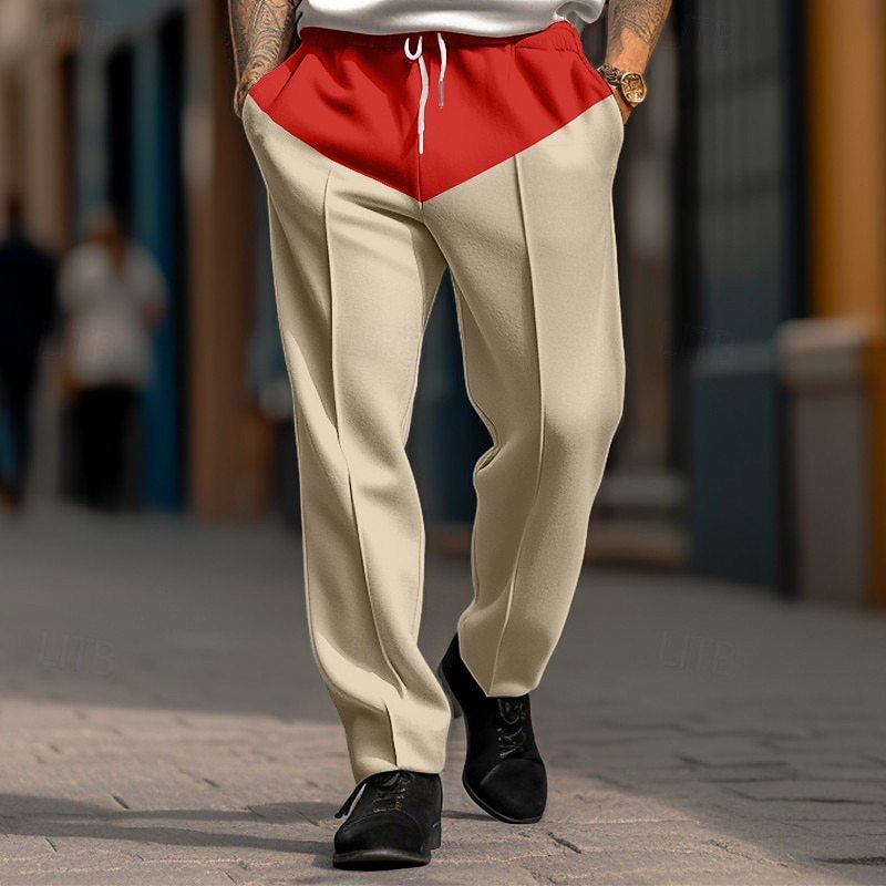 Men's sporty jogging pants with contrast details and adjustable drawstring Skorter