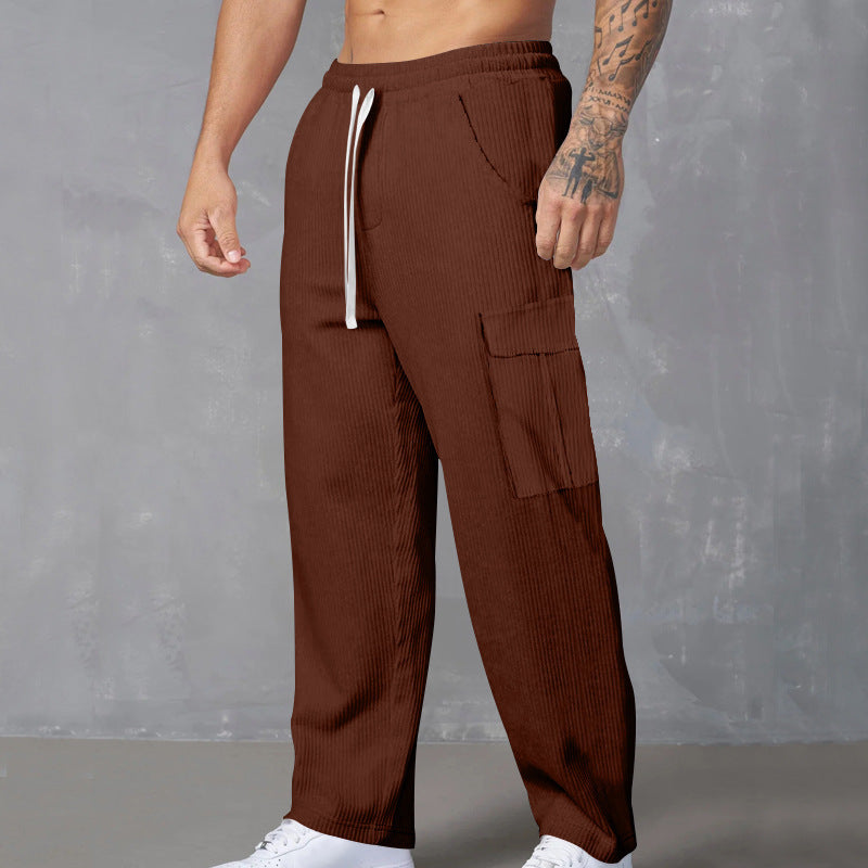 Men's cargo joggers with practical side pockets and elastic waistband Skorter