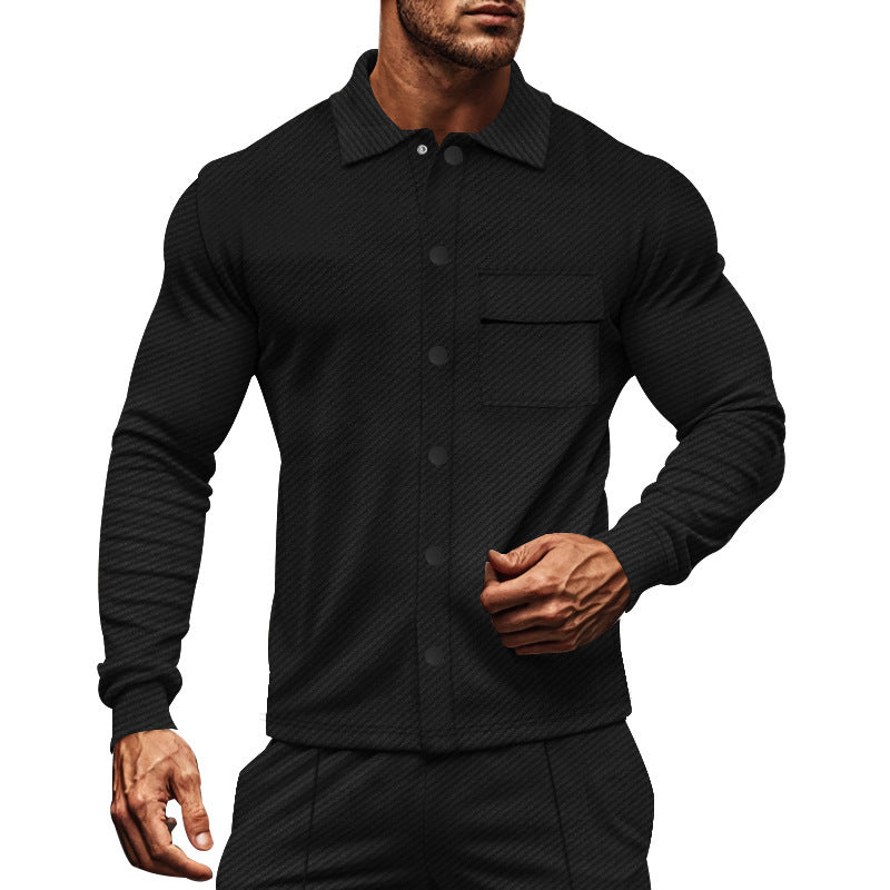 Men's men's jacket made of comfortable fabric with modern button details and chest pocket Skorter