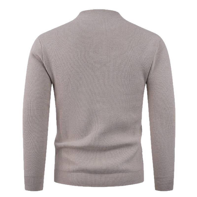 Men's Textured Crew Neck Sweater Skorter