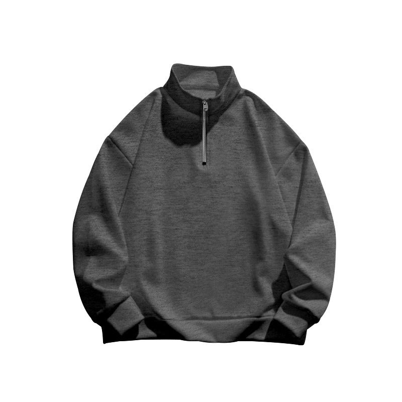 Men's sporty stand-up collar pullover with zipper Skorter
