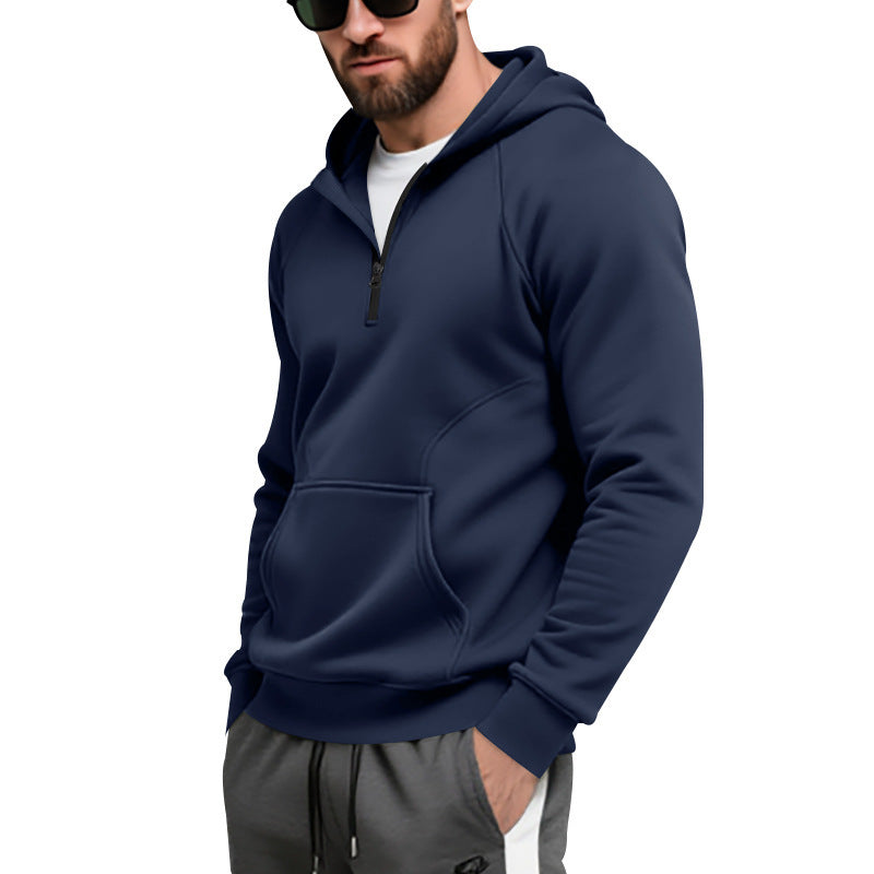 Men's sporty hoodie with modern zipper and practical pockets Skorter