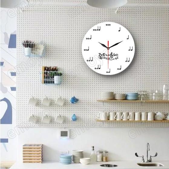 Skorter | Music notes wall decoration quiet round clock