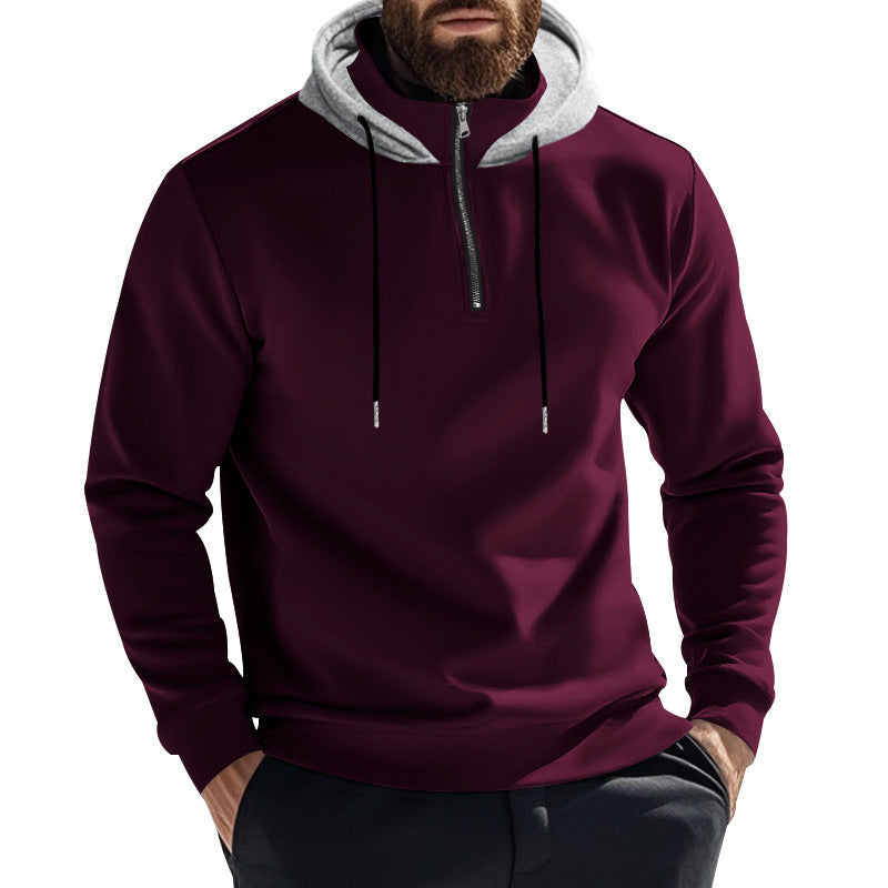 Men's sporty hoodie with half-zip and breathable material Skorter