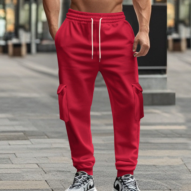Men's cargo jogging pants with elastic waistband and practical pockets Skorter