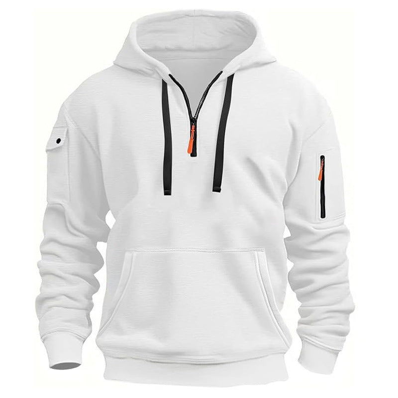 Men's sporty hoodie with zipper and practical pockets Skorter