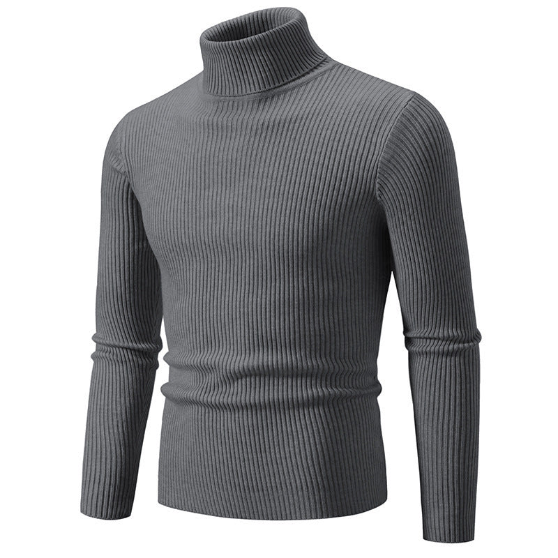 Men's turtleneck sweater made of fine ribbed material Skorter