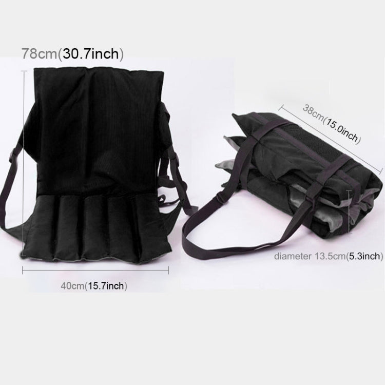 Skorter | Outdoor Folding Seat Cushion With Backrest, Size: 78*40*2cm(Black)