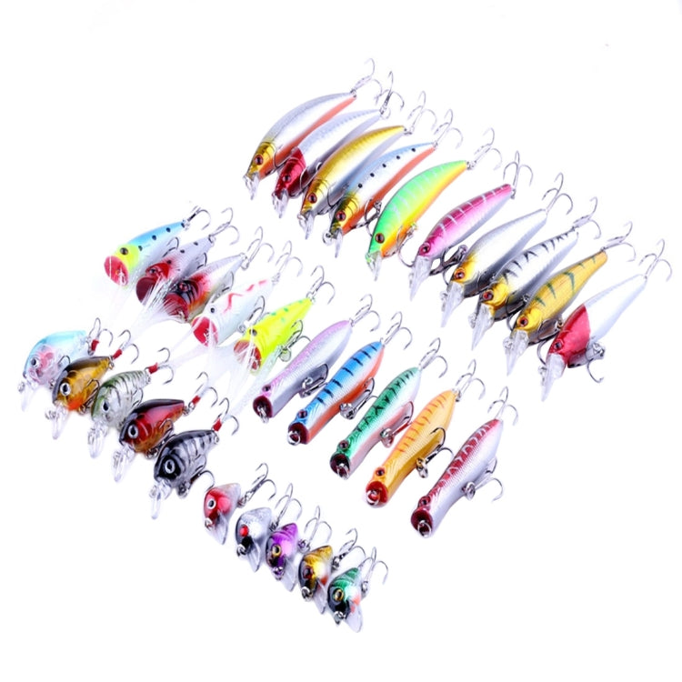 Skorter | HENGJIA HENG JIA-SETL30 30 PCS Minnow Fishing Lure Set 6 Models Fishing Tackle Plastic Hard Bait