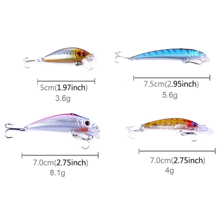 Skorter | HENGJIA 26 PCS Minnow Fishing Lure Set 4 Models Fishing Tackle Plastic Hard Bait