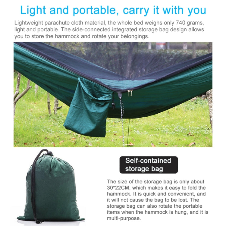 Skorter | Portable Outdoor Parachute Hammock with Mosquito Nets (Army Green)