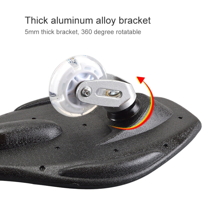 Skorter | Fashion Vulcan Pattern Two-wheeled Skateboard Luminous Flash Wheel Vitality Board(Black)
