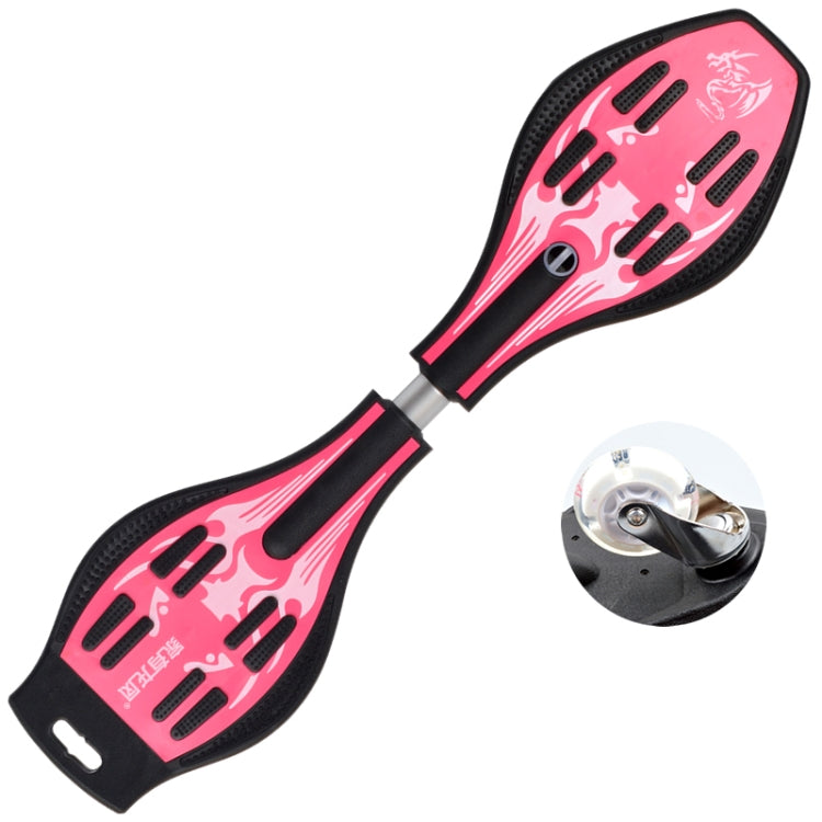 Skorter | Fashion Vulcan Pattern Two-wheeled Skateboard Luminous Flash Wheel Vitality Board(Pink)