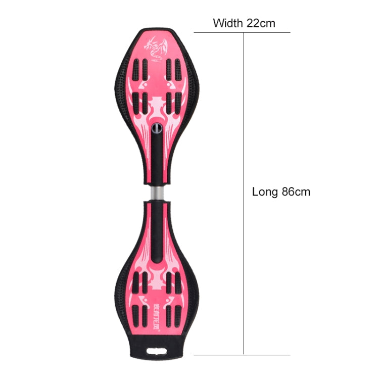 Skorter | Fashion Vulcan Pattern Two-wheeled Skateboard Luminous Flash Wheel Vitality Board(Blue)