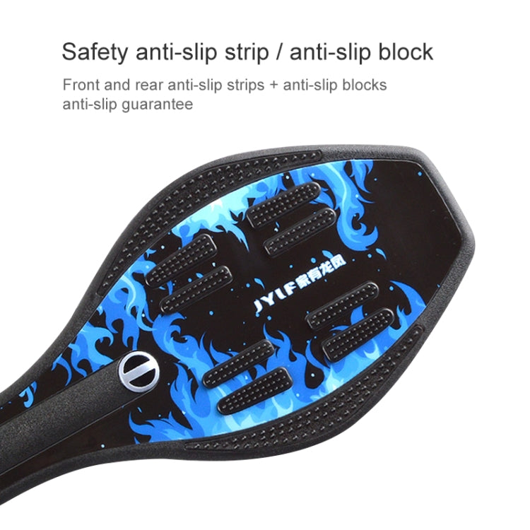 Skorter | Fashion Vulcan Pattern Two-wheeled Skateboard Luminous Flash Wheel Vitality Board(Blue)
