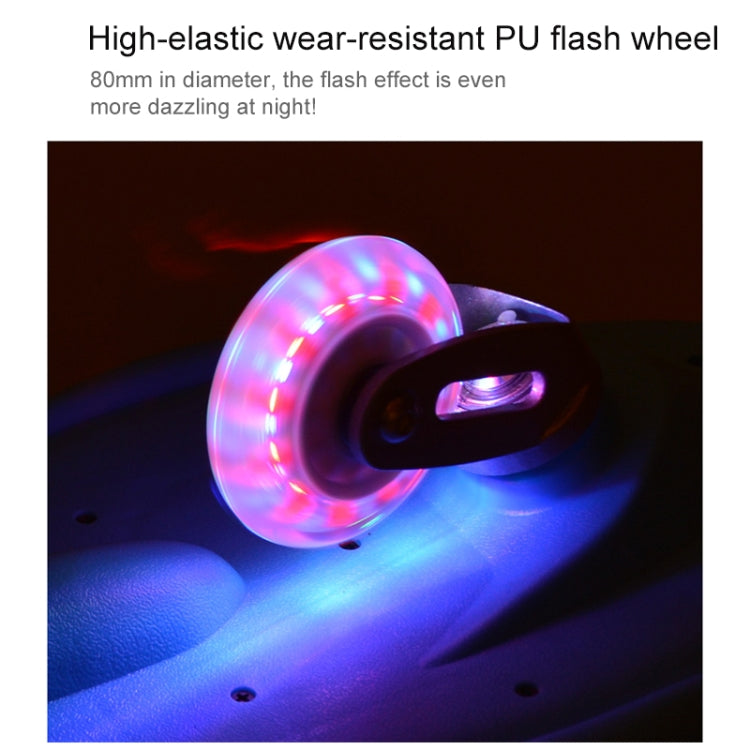 Skorter | Fashion Vulcan Pattern Two-wheeled Skateboard Luminous Flash Wheel Vitality Board(Red)