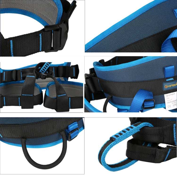 Skorter | XINDA XDA9516 Outdoor Rock Climbing Polyester High-strength Wire Adjustable Downhill Whole Body Safety Belt(Orange)