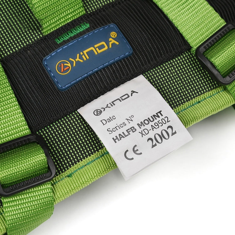 Skorter | XINDA XDA9516 Outdoor Rock Climbing Polyester High-strength Wire Adjustable Downhill Whole Body Safety Belt(Green)