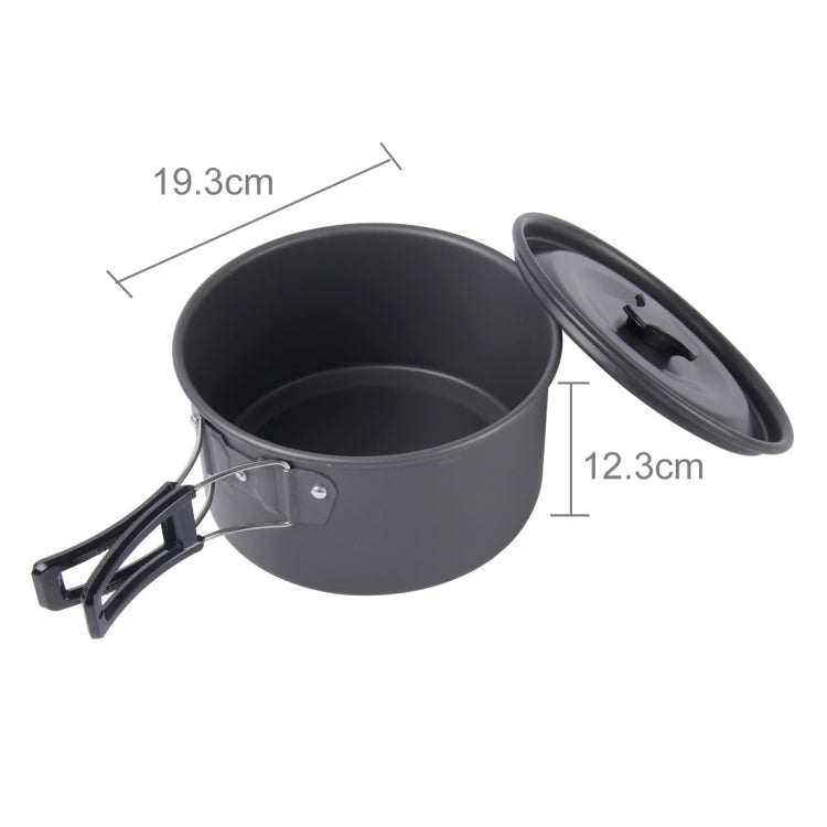 Skorter | DS-500 Outdoor Camping Ultra Light Weight 15 Piece Cookware Stackable Set for 4-5 People, Size: Large