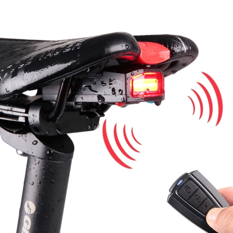 Skorter | IP65 Waterproof USB Rechargeable Smart COB LED Alarm Bicycle Rear Light Taillight with Remote Control, Control Distance: 1-100m